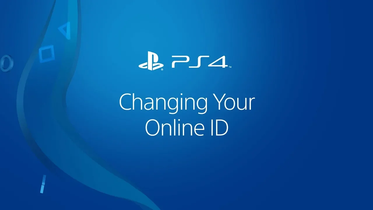 Video of online ID change instructions on PS4 consoles