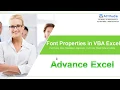 Font Properties In VBA Excel