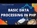 Php Basic Data Processing Programming Part 4