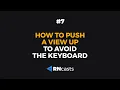 How to push a view up to avoid the keyboard RNcasts