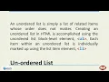 HTML using VS Code Editor - UL Tag