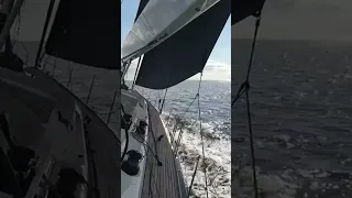 ‘There is around 9 knots of breeze. And we are doing 9 knots’ #sailingtrips #yachtspotter #yachts