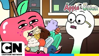 apple meets onion for the first time apple u0026 onion the origins cartoon network uk