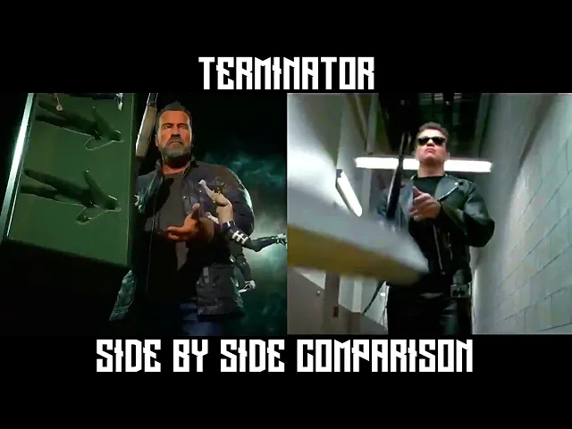 MK 11 - Terminator Intros/Outros Compared to Movie Scenes