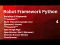 Variables and Keywords in Robot Framework Write Test Case Variables and Keywords