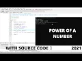 Write a C program to calculate power of a number using pow function
