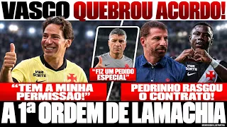 SAIU AGORA EM PLENA MANHÃ DE SEGUNDA NO VASCO! LAMACCHIA TOMA SUA 1ª DECISÃO E VASCO ROMPE CONTRATO