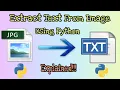 Extract text from an image Using python OCR for an image to text conversion OCR Pytesseract