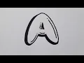 Drawing Graffiti Bubble Letter A Easy How To Draw Capital Letters For Beginners Art On Paper