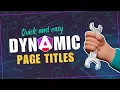 3 ways to handle page titles in Angular beginner to advanced