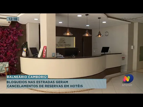 Bloqueios nas estradas geram cancelamentos de reservas de hotéis em Balneário Camboriú