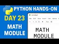 Math Module In Python In Telugu - Day 23