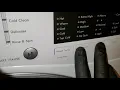 Kenmore washer diagnostic mode