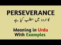 Perseverance meaning in urdu and hindi English vocabulary