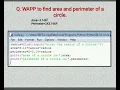 area and perimeter of a circle python program
