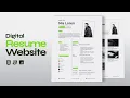 Digital Resume Portfolio with Responsive Design HTML CSS JavaScript