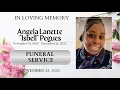 Angela Pegues Funeral Service 2025
