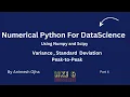 Variance Standard Deviation and Peak to Peak
