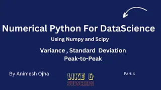 Variance Standard Deviation and Peak to Peak