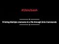 Echo Command Printing multiple statements in a file using Unix Commands