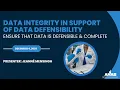 ANAB Webinar Data Integrity in Support of Data Defensibility
