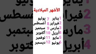 الأشهر الميلادية 