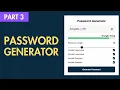 How To Build A Password Generator Using HTML CSS JavaScript Part 3