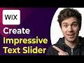 How to Create Impressive Text Slider in Wix Website Step-By-Step 2026 guide