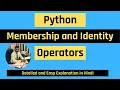 Membership and Identity Operators in Python in Hindi Python Tutorial for Beginners in Hindi