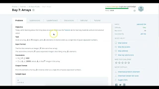 Hackerrank 30 days of code Java 8 Solution Day 7 Arrays