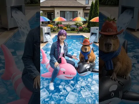 CAPYBARA DIJEBAK DONTOL PAKAI KOLAM ES… MALAH DAPAT HADIAH! 😂🎁