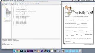 Coding in Lua - MadLibs Program Part 1