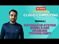 Module-01 VTU Cloud Computing Complete Course BCS601 6th Sem Distributed Systems 2024