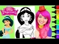 Coloring Princess Jasmine Aladdin Disney Coloring Page Prismacolor Markers KiMMi THE CLOWN