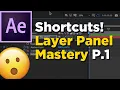 After Effects Shortcuts - Layer Panel Mastery Part 1