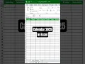 Excel Hack Build a Full 2025 Calendar in Seconds