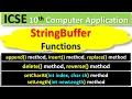 Java-String Handling StringBuffer - Methods ICSE 10th Computer Application