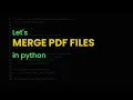 Merge pdf files with python