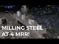 Rough Milling Steel at INSANE 4 MRR on the MR-1 CNC Gantry Mill