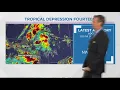 Tropical Storm Laura and Tropical Depression 14 track and spaghetti models 7pm