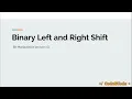 L01 Binary Left and Right Shift Bit Manipulation CodeNCode