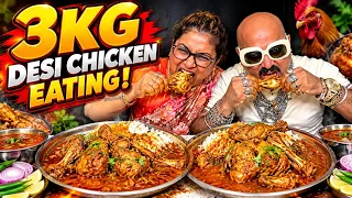 3KG DESI CHICKEN EATING!