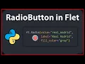 How To Create A Radio Button - Python Flet Tutorial 4