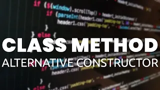 Class Method As Alternative Constructor In Python Hindi