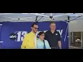 Raining champions Contest winners come to pick up ABC13 umbrellas