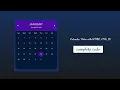 Calendar with HTML CSS JS Complete code