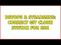DevOps SysAdmins Correct Git clone syntax for SSH 4 Solutions
