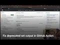 Fix deprecated set-output in GitHub Action cache