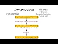 String Sorting Java Progarm