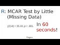 R Little s MCAR Test Missing Completely at Random